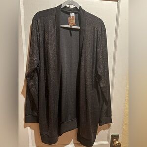 Honeyme Shimmering Black Cardigan